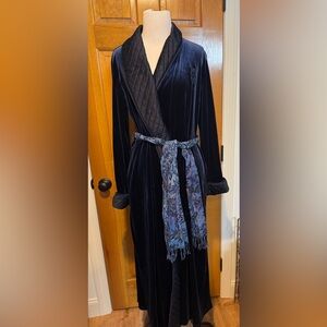 Ralph Lauren  Velvet Robe with Floral Belt